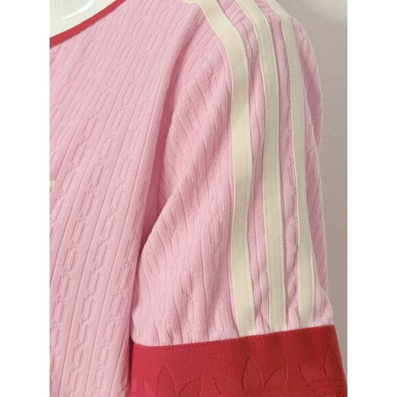 Adidas Women’s Pink Lounge Set Shirt Size Large Shorts Logo Print Size Xl - Picture 3 of 6